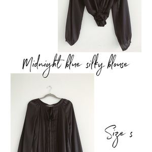 Midnight Blue Silky Blouse